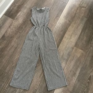 ZARA Girl's Black & White Sleeveless Cutout Jumpsuit Size 10 (Kids) 140 cm